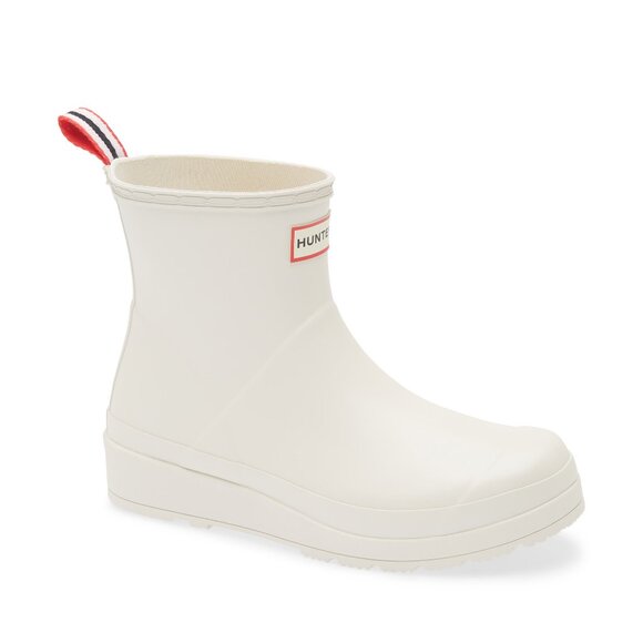 New Hunter Original Play Red White Black Short Rain Boot sz 10 - Picture 12 of 13